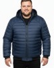 Голям размер мъжко зимно яке, тъмно синъо Raymond R199 – полиестер, с поларена подплата, сваляща се качулка