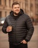 Голям размер мъжко зимно яке Raymond R199 – полиестер, с поларена подплата, сваляща се качулка