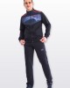 Мъжки памучен комплект R-180 – тъмно син с червено, с дизайнерска щампа