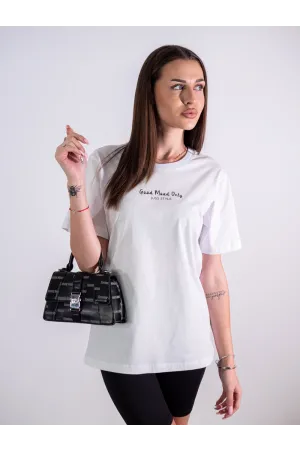 Дамски спортен комплект – тениска „Good Mood Only“ и къс клин JUSS STYLE