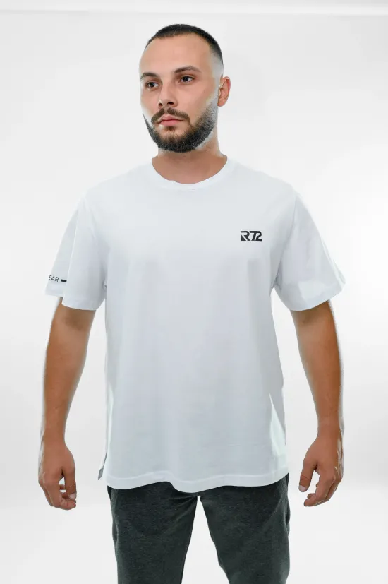 Бяла тениска Raymond R72 03 – памучна, свободна кройка Active Wear
