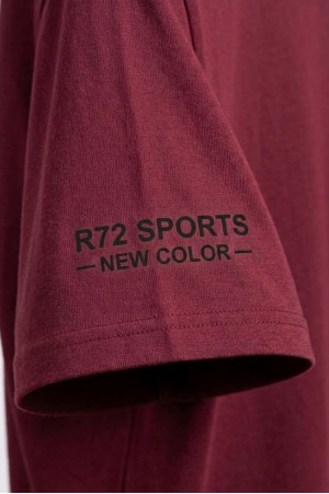 Бордо тениска Raymond R-260 – голям размер, памучна, 4XL–7XL