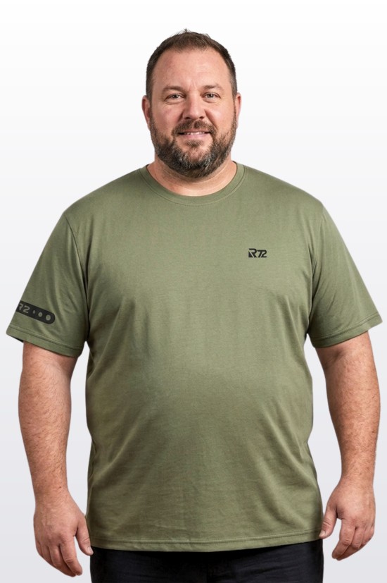 Маслено зелена тениска Raymond R-260 – голям размер, памучна, 4XL–7XL