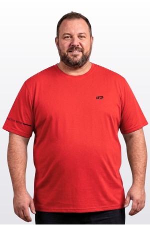 Червена тениска Raymond R-260 - голям размер, памучна 4XL–7XL
