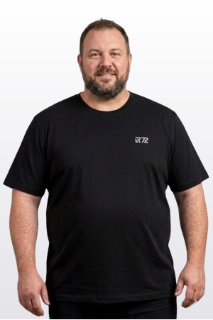 Черна тениска Raymond R-260 - голям размер, памучна 4XL–7XL