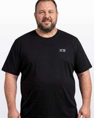 Черна тениска Raymond R-260 - голям размер, памучна 4XL–7XL