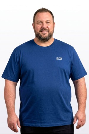 Синя тениска Raymond R-260 – голям размер, памучна, 4XL–7XL