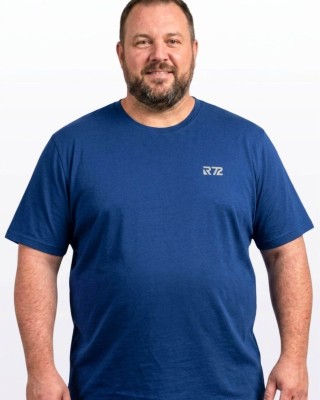 Синя тениска Raymond R-260 – голям размер, памучна, 4XL–7XL